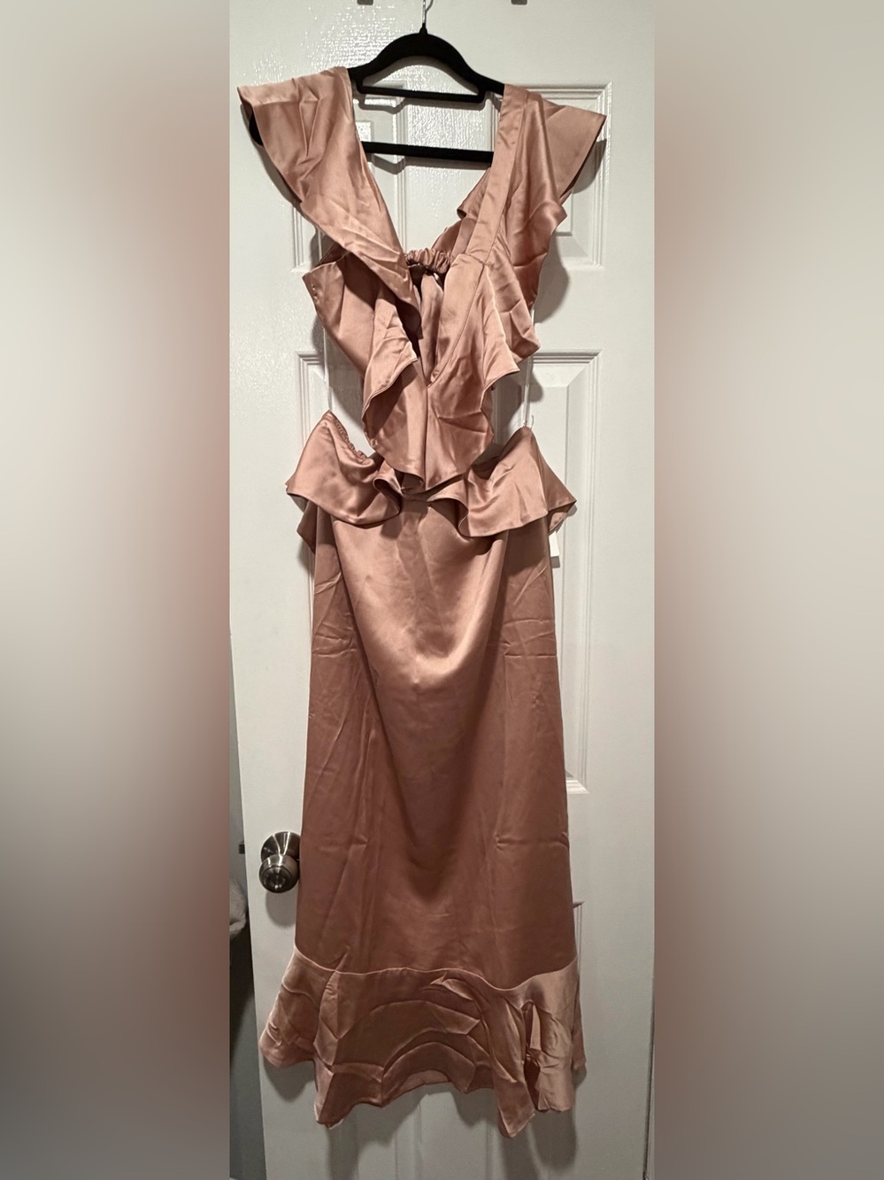 NWT Show Me Your Mumu Zoey Midi Dress | Blush Pink Satin | Size Medium - Picture 2 of 6